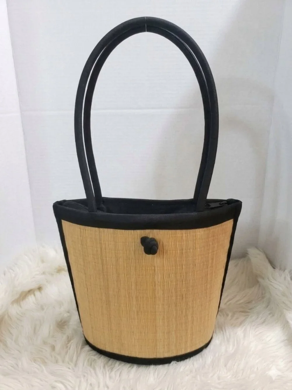 Ethically Made Baskets of Cambodia Natural Fiber Satchel